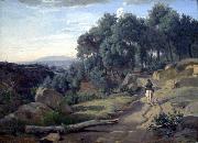 Jean-Baptiste-Camille Corot A View near Volterra oil painting on canvas